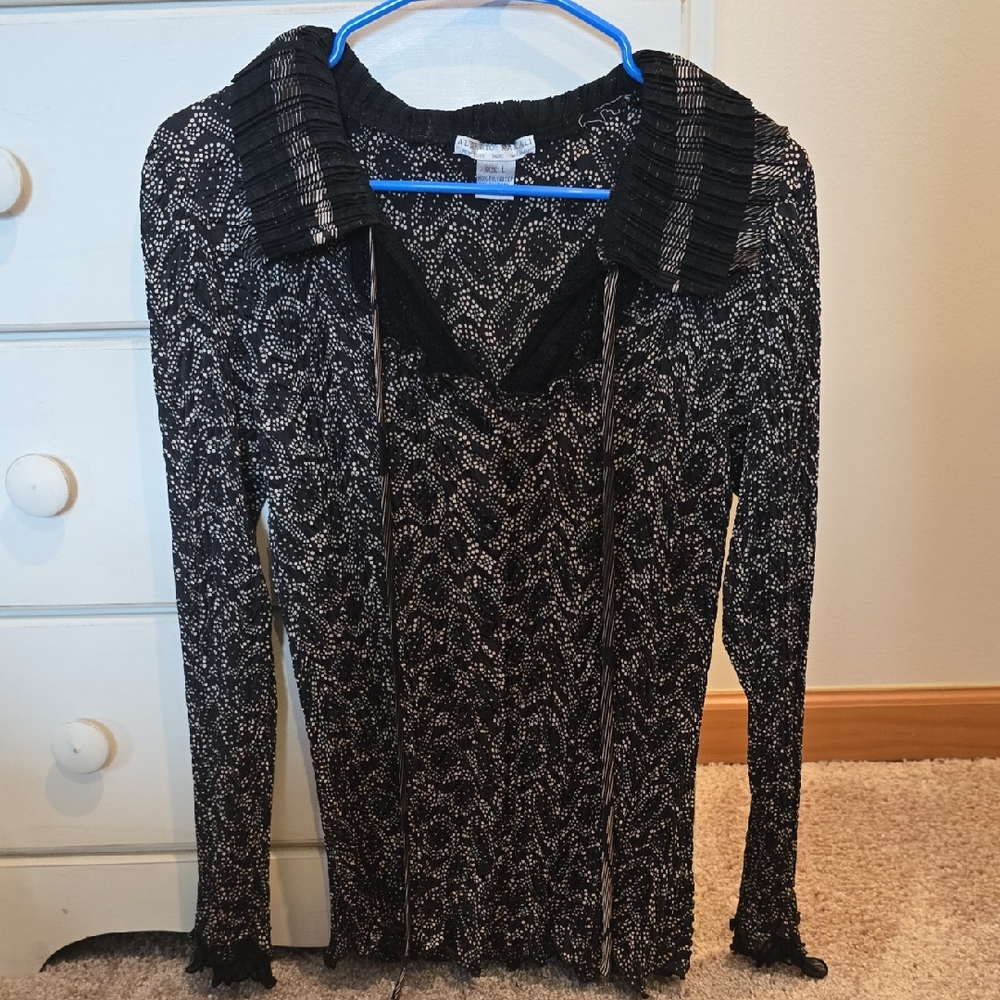 Black and White Patterned Sweater